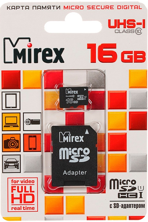 MicroSDHC Mirex 16 GB UHS-I